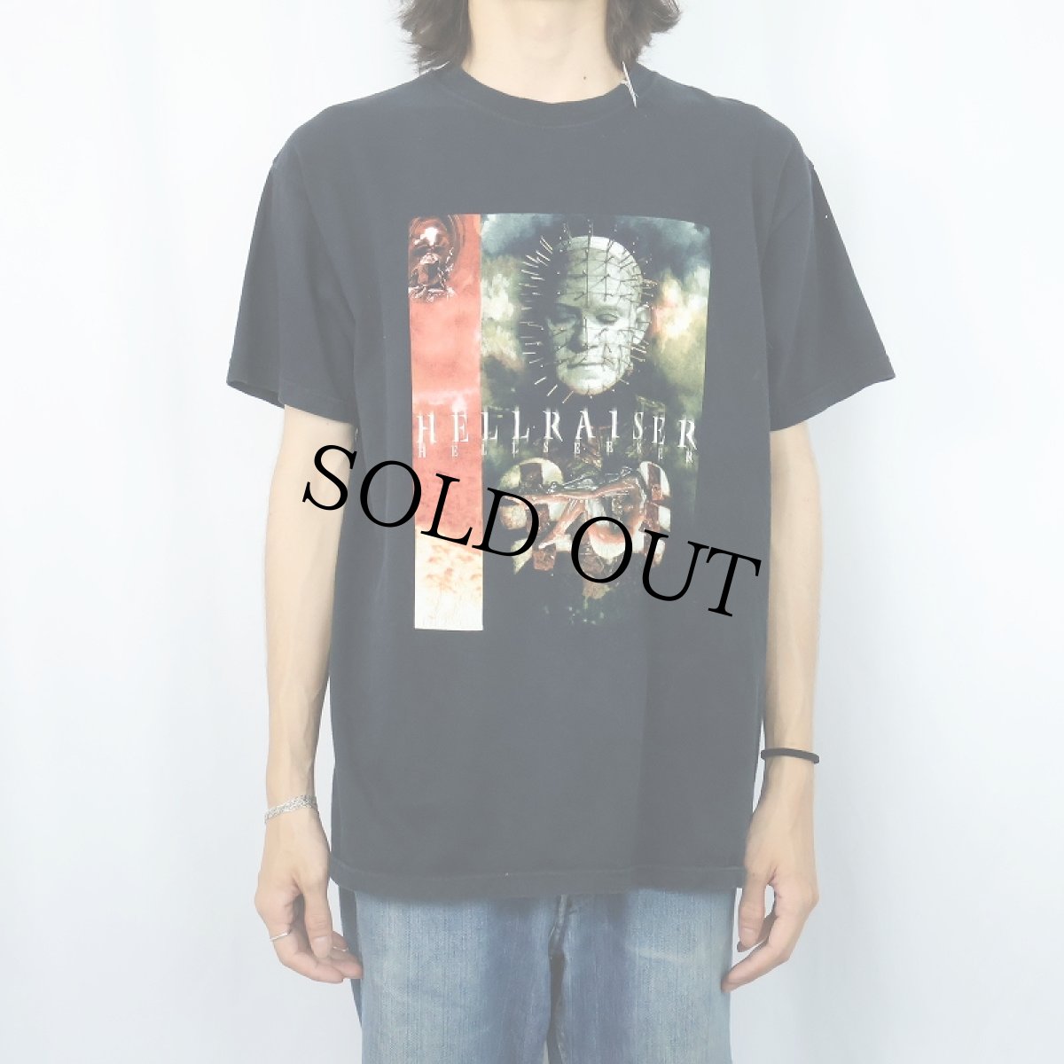 画像2: 2000's Hellraiser ホラー映画 プリントTシャツ BLACK L (2)