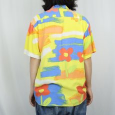 画像3: JAMS WORLD 花柄 レーヨンシャツ S (3)