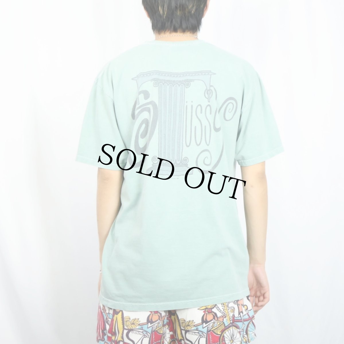 画像4: STUSSY "Column" プリントTシャツ L (4)