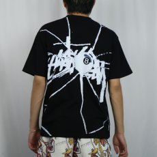 画像4: STUSSY USA製 "SHATTERED" プリントTシャツ BLACK M (4)