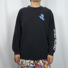 画像3: SANTA CRUZ "SCREAMING HAND" ロゴプリントロンT BLACK (3)