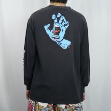 画像4: SANTA CRUZ "SCREAMING HAND" ロゴプリントロンT BLACK (4)