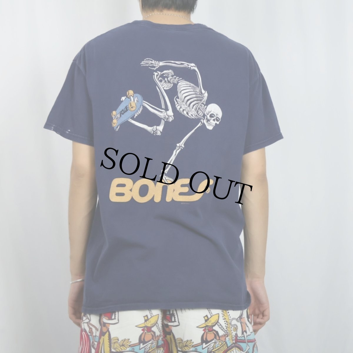 画像4: POWELL PERALTA "BONES" プリントTシャツ NAVY L (4)