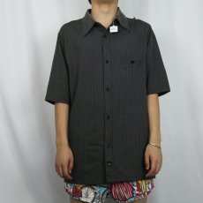 画像2: 90's〜 MOSSIMO USA製 織柄 ポリエステルシャツ L (2)