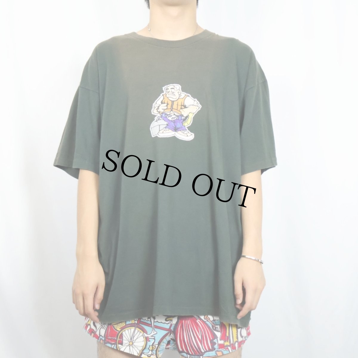 画像3: 90's Split "SUPPORT YOUR LOCAL 500" イラストプリントTシャツ XXL (3)