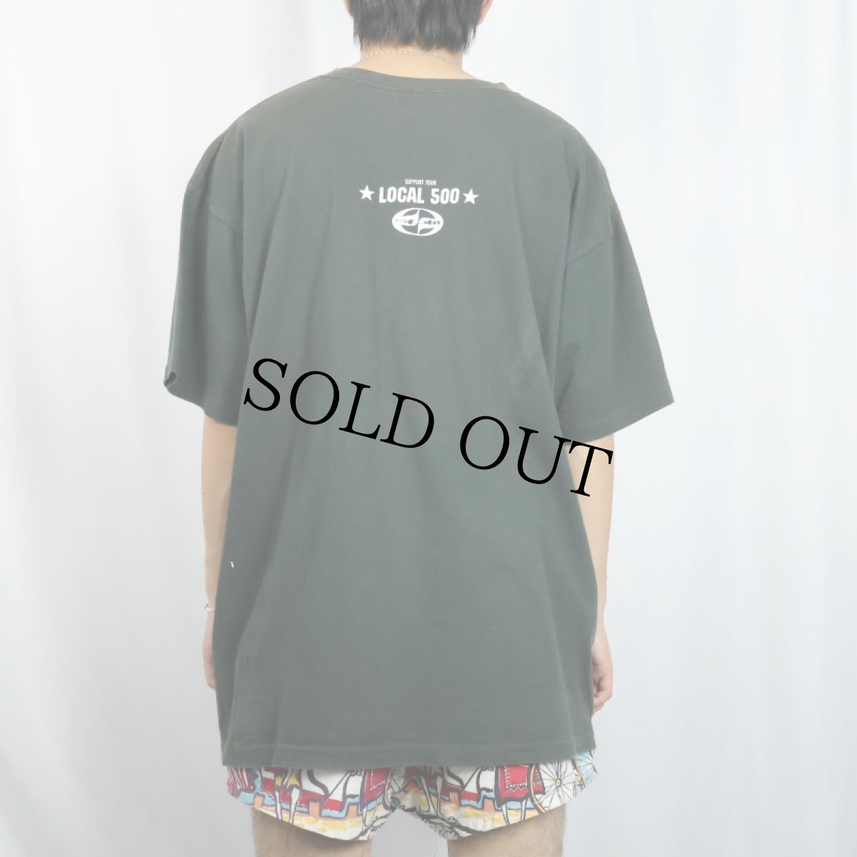 画像4: 90's Split "SUPPORT YOUR LOCAL 500" イラストプリントTシャツ XXL (4)