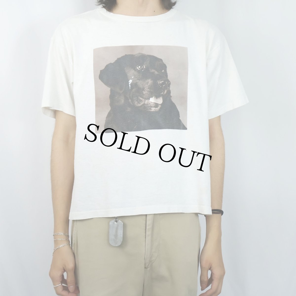 画像2: 90's GAP USA製 犬プリントTシャツ XXL (2)