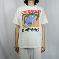 画像2: 90's BIG HED USA製 "KINGBOB" アートプリントTシャツ L (2)