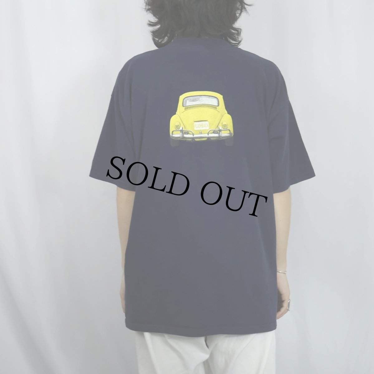 画像4: "Volkswagen Beetle" 車プリントTシャツ NAVY XL (4)