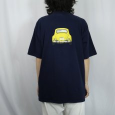 画像4: "Volkswagen Beetle" 車プリントTシャツ NAVY XL (4)