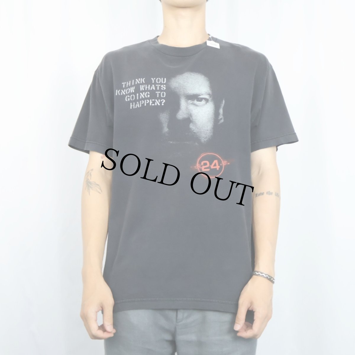 画像3: 2000's "24 TWENTY FOUR" アクションドラマプリントTシャツ BLACK L (3)