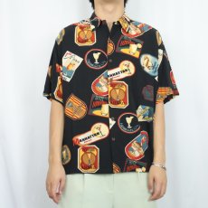 画像2: 90's TORI RICHARD HAWAII製 総柄 ビスコースハワイアンシャツ L (2)