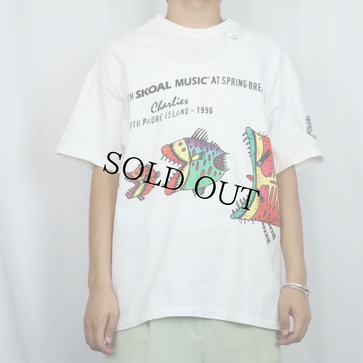 画像4: 90's SKOAL MUSIC USA製 "CATCH SKOAL MUSIC AT SPRING BREAK..." 音楽イベント 巻きプリントTシャツ XL (4)