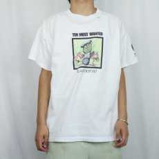 画像2: 2000's EM SCIENCE "TEN MOST WANTED" イラストプリントTシャツ XL (2)