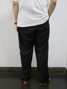画像3: 50's ストライプ柄 1タック スラックス BLACK W35 (3)