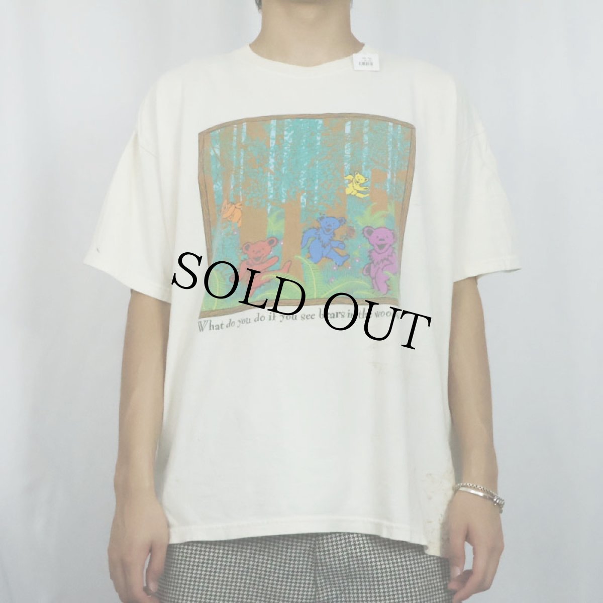 画像3: 90's GRATEFUL DEAD " What do you do if you see bears in the woods?" ロックバンドTシャツ XL (3)