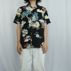 画像2: Calvin Klein Jeans 総柄 コットンハワイアンシャツ  (2)