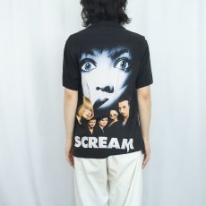 画像4: "SCREAM" ホラー映画プリント ビスコースオープンカラーシャツ BLACK M (4)