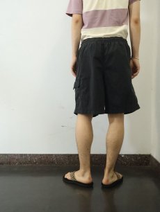 画像3: 90's POLO SPORT Ralph Lauren ロゴ刺繍 コットン×ナイロンスイムショーツ BLACK L (3)