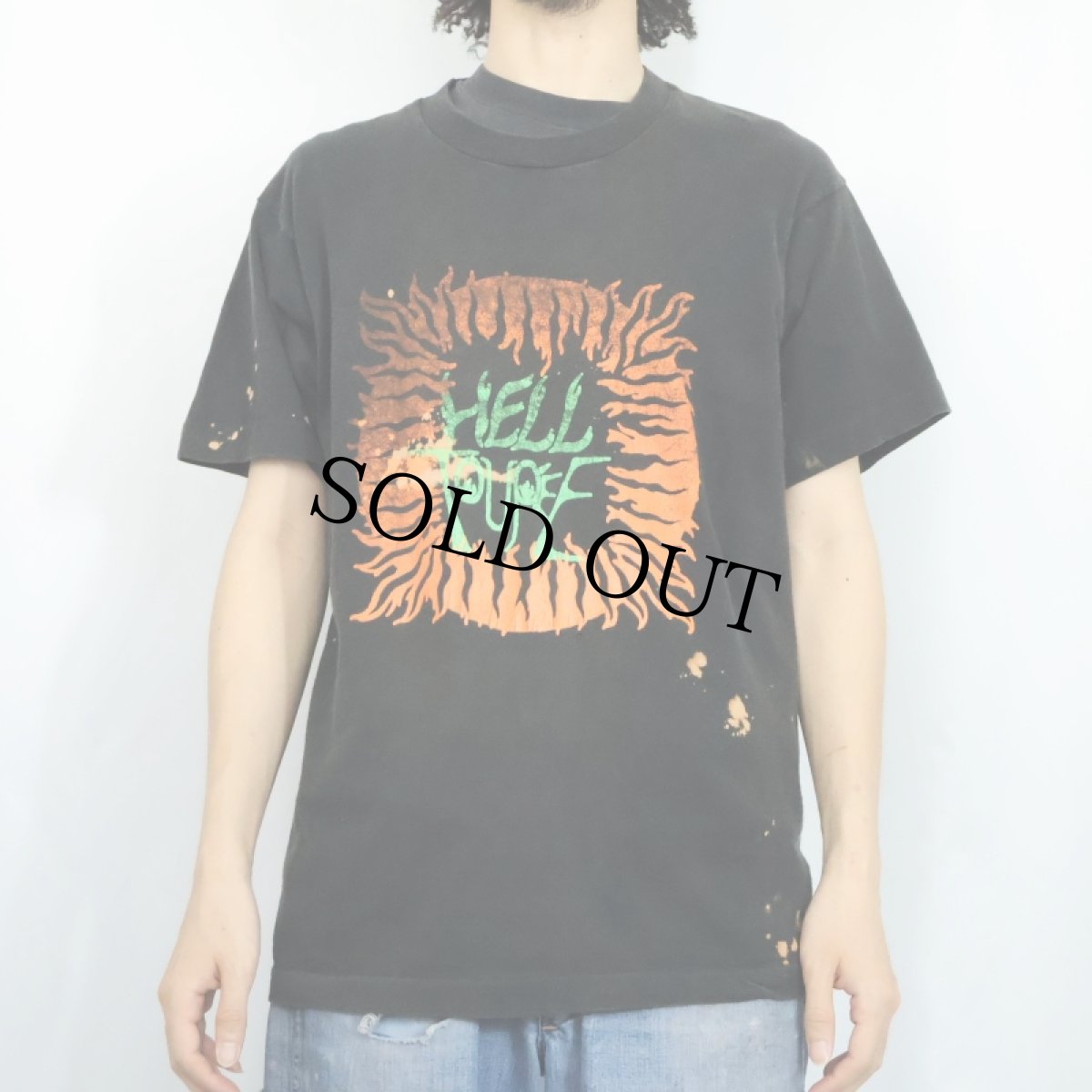 画像3: 90's HELL TOUPEE USA製 パンクバンドTシャツ BLACK L (3)