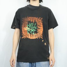 画像3: 90's HELL TOUPEE USA製 パンクバンドTシャツ BLACK L (3)