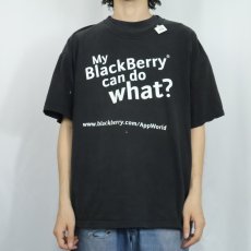 画像3: 2000's BlackBerry "My BlackBerry can do what?" アプリストアプリントTシャツ BLACK XL (3)