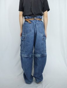画像4: 【SALE】 no boundaries デタッチャブルデザイン 2WAY デニムカーゴパンツ W37 (4)