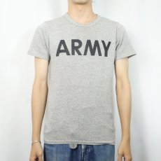 画像2: 80's Champion USA製 トリコタグ "ARMY" プリントTシャツ M (2)