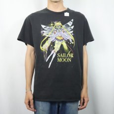 画像2: 美少女戦士セーラームーン キャラクタープリントTシャツ BLACK L (2)