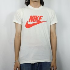 画像2: 80's NIKE 紺タグ USA製 ロゴプリントTシャツ M (2)