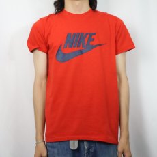 画像2: 80's NIKE 紺タグ USA製 ロゴプリントTシャツ M (2)