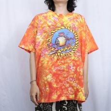 画像2: 90's RICK GRIFFIN "Flying Eyeball" タイダイ アートプリントTシャツ L (2)