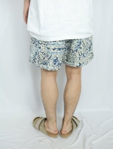 画像3: State Of The Art 総柄 2タック リネン×コットンショーツ W31 (3)