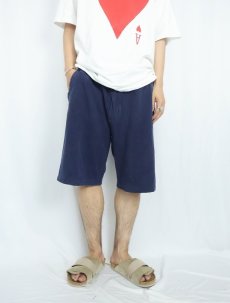 画像1: POLO Ralph Lauren ロゴ刺繡 鹿の子ショーツ NAVY L (1)