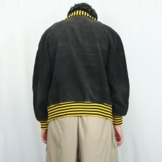 画像3: 70〜80's story リブボーダー コーデュロイジャケット BLACK (3)