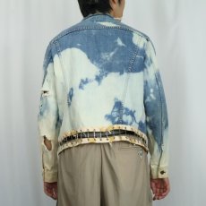 画像4: 60〜70's LEVI'S 70505 BIGE USA製 ブリーチ&リメイク デニムジャケット (4)
