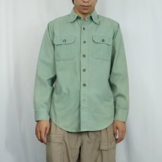 画像2: 70's Patagonia デカタグ コットンワークシャツ M (2)