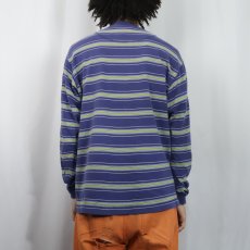 画像3: 90's〜 Levi's マルチボーダー柄 ヘンリーネックロンT M (3)