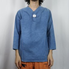画像2: VINTAGE Vネック コットンスリーピングシャツ  (2)