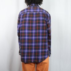画像3: 90's GAP チェック柄 ライトネルシャツ L (3)