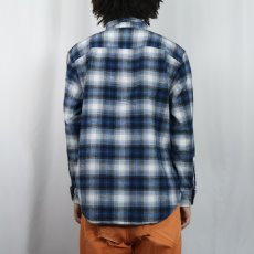 画像3: PENDLETON "MASON" オンブレーチェック柄 コットンボタンダウンシャツ L (3)
