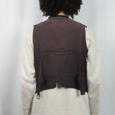 画像3: VINTAGE 針刺しシンチバック ウールジレベスト BLACK (3)
