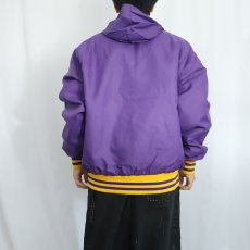 画像3: 70〜80's NEFF USA製 "JEFFERSON LIONS" ハーフジップ ナイロンアノラックパーカー XL (3)