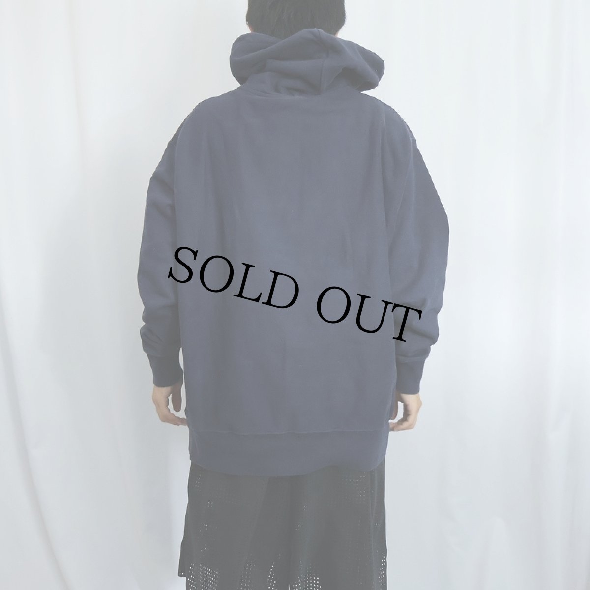 画像3: Champion REVERSE WEAVE "NAVY" プリントスウェットフーディー NAVY 2XL (3)