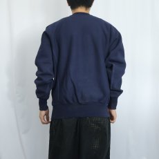 画像3: 90's MV SPORT USA製 REVERSE WEAVE TYPE "NAVY" プリントスウェット NAVY S (3)