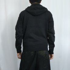 画像3: POLO Ralph Lauren ロゴ刺繡 スウェットジップパーカー BLACK S (3)