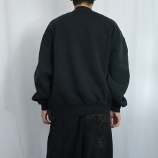 画像3: 90's RUSSELL ATHLETIC 前V 無地スウェット BLACK XL (3)
