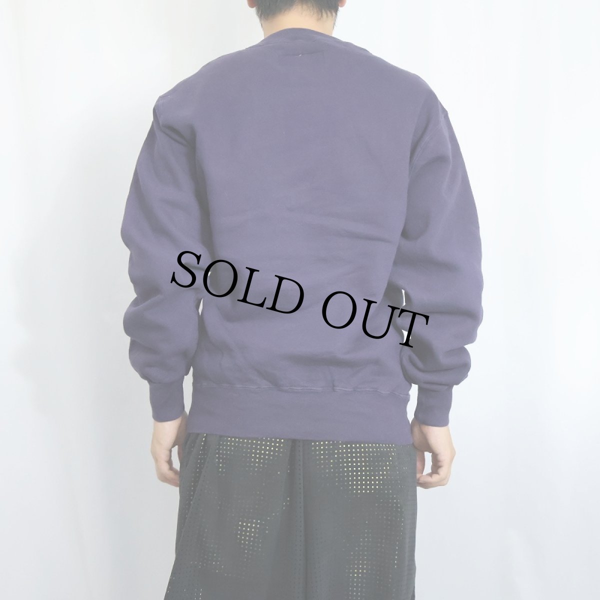 画像3: 90's RUSSELL ATHLETIC USA製 "HIGH COTTON" 前V 無地スウェット NAVY S (3)