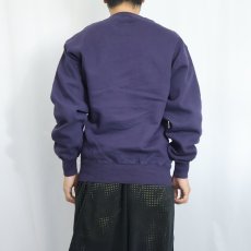画像3: 90's RUSSELL ATHLETIC USA製 "HIGH COTTON" 前V 無地スウェット NAVY S (3)