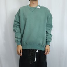 画像2: 90's RUSSELL ATHLETIC USA製 "HIGH COTTON" 前V 無地スウェット L (2)